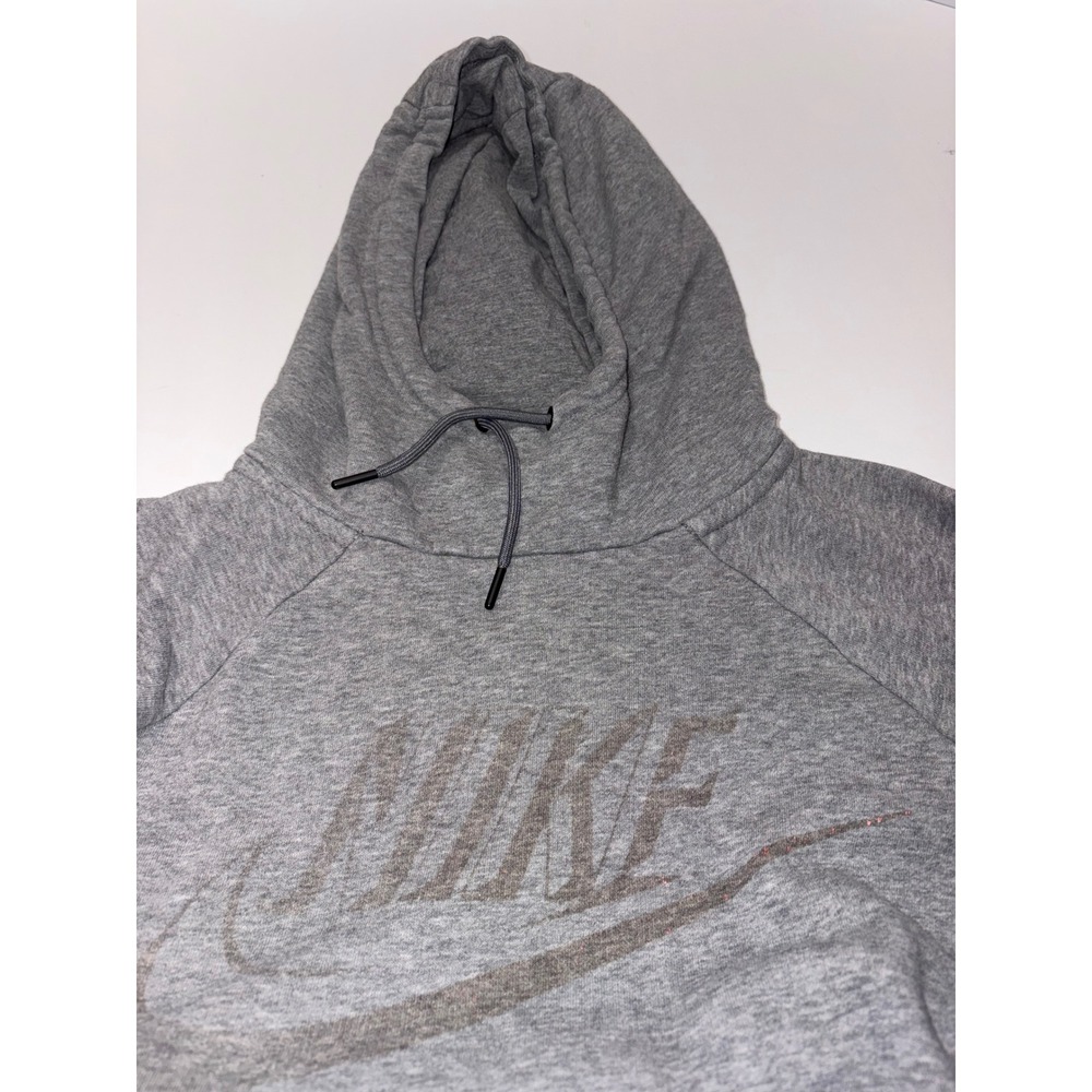 Nike Men Gray Pullover Hoodie Sweatshirt Long Sleeve Size L - Picture 3 of 14